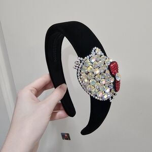 Black Crystal Embellished Headband